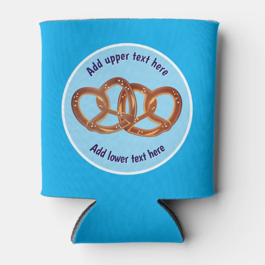 Dubbele Pretzel - dorstige zoute snacks met elke t Blikjeskoeler (Voorkant)