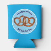 Dubbele Pretzel - dorstige zoute snacks met elke t Blikjeskoeler (Achterkant)