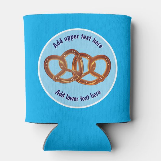 Dubbele Pretzel - dorstige zoute snacks met elke t Blikjeskoeler (Achterkant)