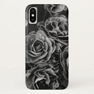 Dubbele Primula Flowers, zwart en wit Case-Mate iPhone Case