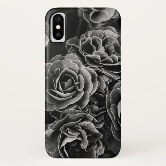 Dubbele Primula Flowers, zwart en wit Case-Mate iPhone Case (Achterkant)
