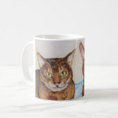 dubbele probleemkatten koffiemok (Voorkant links)