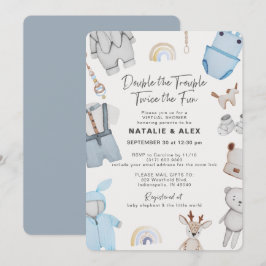 Dubbele probleemkleding Twin Boy virtuele douche Kaart