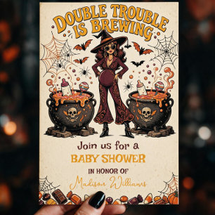 Dubbele problemen brouwen Halloween-tweeling Kaart