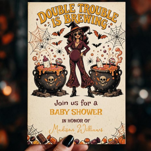 Dubbele problemen brouwen Halloween-tweeling Kaart