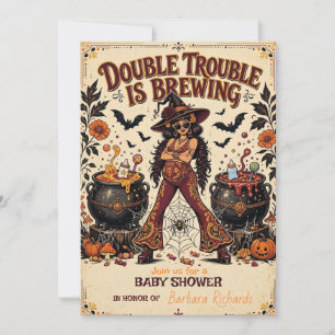Dubbele problemen brouwen Halloween tweeling Kaart