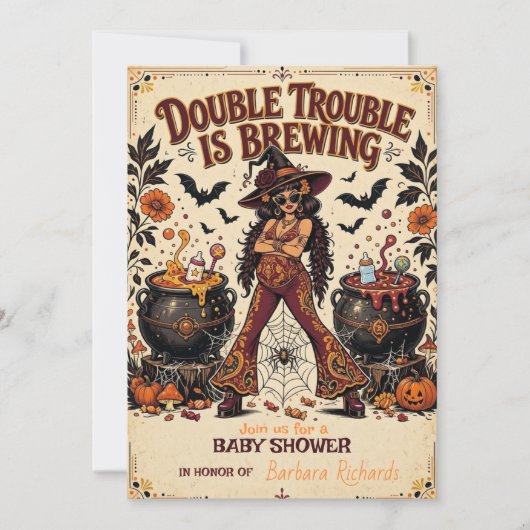 Dubbele problemen brouwen Halloween tweeling Kaart (Voorkant)