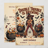 Dubbele problemen brouwen Halloween tweeling Kaart (Voorkant / Achterkant)