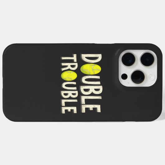 Dubbele Problemen Grappige Tennisballen Case-Mate iPhone Case (Achterkant (horizontaal))