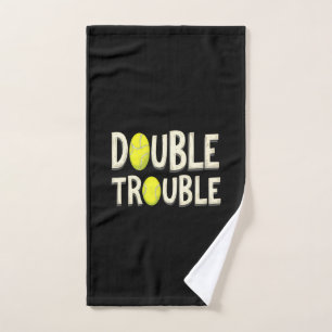 Dubbele Problemen Grappige Tennisballen Handdoek