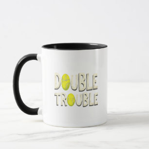 Dubbele Problemen Grappige Tennisballen Mok