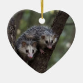 Dubbele problemen in het bladerdak: Twin Possums Keramisch Ornament (Voorkant)