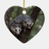 Dubbele problemen in het bladerdak: Twin Possums Keramisch Ornament (Achterkant)