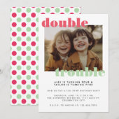 Dubbele Problemen Joint Kinder Foto Verjaardagsfee Kaart (Voorkant / Achterkant)