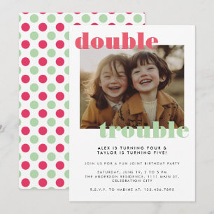 Dubbele Problemen Joint Kinder Foto Verjaardagsfee Kaart