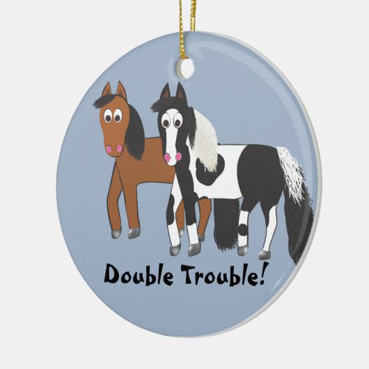 Dubbele problemen! keramisch ornament (Links)