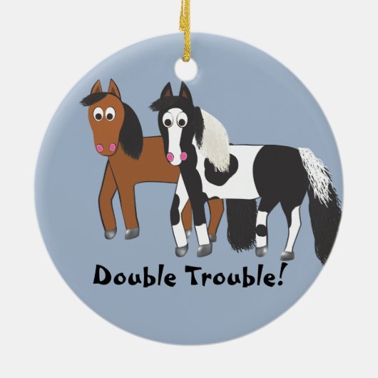 Dubbele problemen! keramisch ornament (Achterkant)