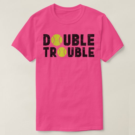 Dubbele problemen met dubbelspelers Spelen Funny T T-shirt (Design voorkant)