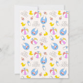 Dubbele Problemen Tweeling Jongens Baby Borrel Kaart (Achterkant)