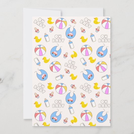 Dubbele Problemen Tweeling Jongens Baby Borrel Kaart (Achterkant)