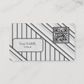 Dubbele QR-code Retro grijs Visitekaartje (Voorkant)