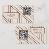 Dubbele QR-code Retro Roze Visitekaartje (Voorkant / Achterkant)