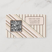 Dubbele QR-code Retro Roze Visitekaartje (Achterkant)