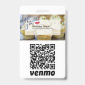 Dubbele QR-code scanbare betalings-ID-badge Badge (Achterkant)