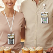 Dubbele QR-code scanbare betalings-ID-badge Badge