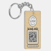 Dubbele QR-code voor bedrijven William Morris Yell Sleutelhanger (Voorkant Links)