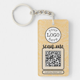 Dubbele QR-code voor bedrijven William Morris Yell Sleutelhanger