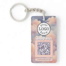 Dubbele QR-code voor Business Pink Clouds