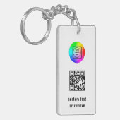 Dubbele QR-code Zakelijk Logo Promo Sleutelhangers (Voorkant Links)