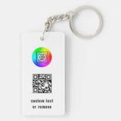 Dubbele QR-code Zakelijk Logo Promo Sleutelhangers (achterkant)