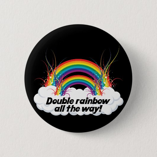 DUBBELE RAINBOW ALLEMAAL RONDE BUTTON 5,7 CM (Voorkant)