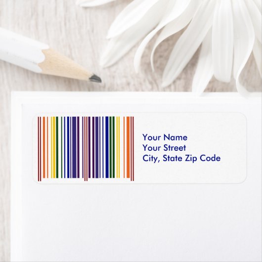 Dubbele Rainbow Barcode retour adres label (Insitu)