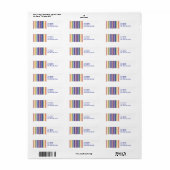 Dubbele Rainbow Barcode retour adres label (Full Sheet)
