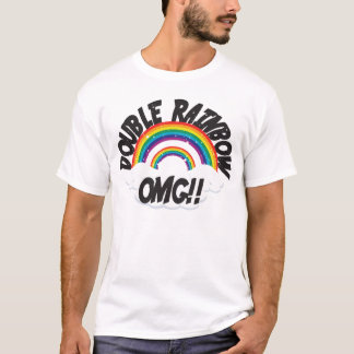 DUBBELE RAINBOW OMG T-SHIRT