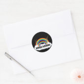 DUBBELE RAINBOW RONDE STICKER (Envelop)