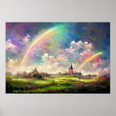 Dubbele regenbogen beloofden land poster (Voorkant)