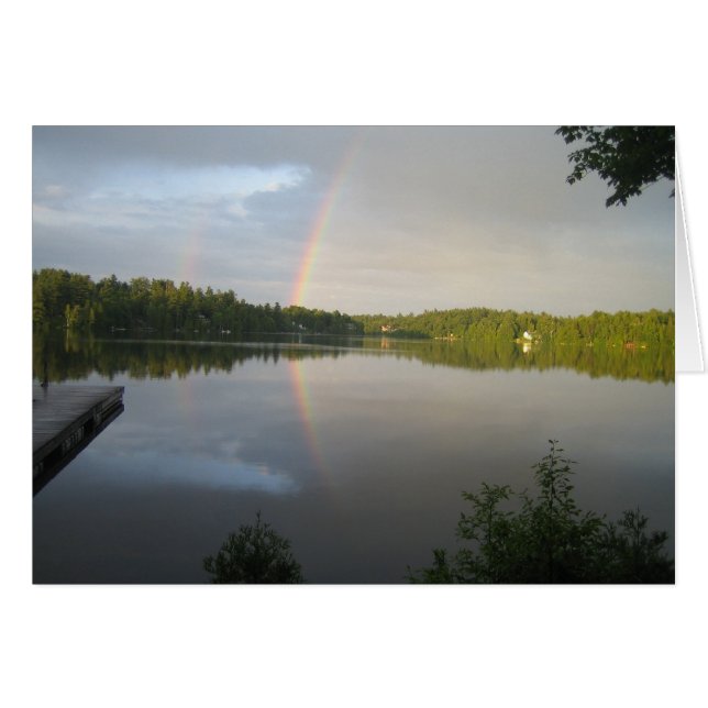 Dubbele regenbogen over Clear Lake (Voorkant Horizontaal)