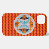 Dubbele regenboog2 en Oranje Chevron Case-Mate iPhone Case (Achterkant (horizontaal))