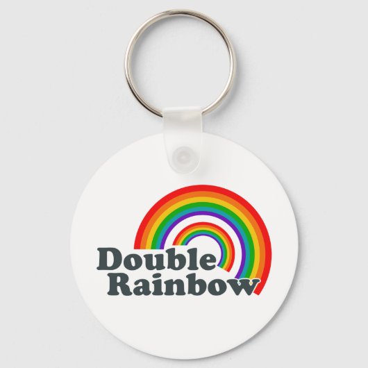 Dubbele regenboog (Accessoire) Sleutelhanger (Voorkant)
