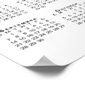 Dubbele regenboog barcode 2025 Kalender Poster (Hoek)