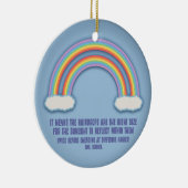 Dubbele regenboog betekent keramisch ornament (Rechts)