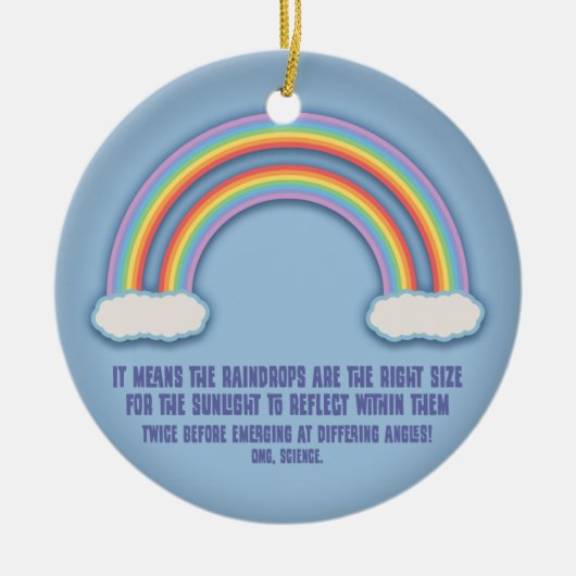 Dubbele regenboog betekent keramisch ornament (Voorkant)