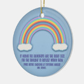 Dubbele regenboog betekent keramisch ornament (Links)