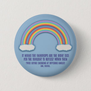 Dubbele regenboog betekent ronde button 5,7 cm