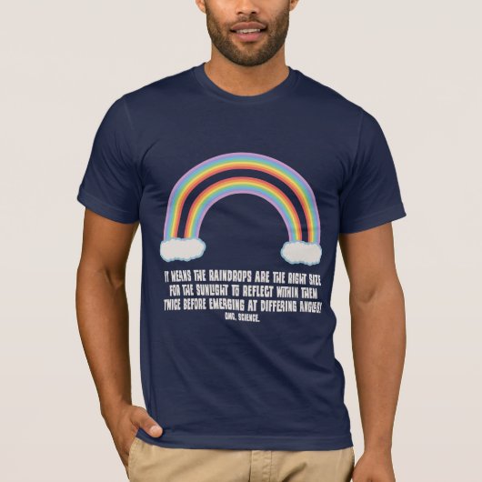 Dubbele regenboog betekent t-shirt (Voorkant)