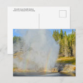 Dubbele regenboog bij Riverside Geyser, Yellowston Briefkaart (Voorkant / Achterkant)